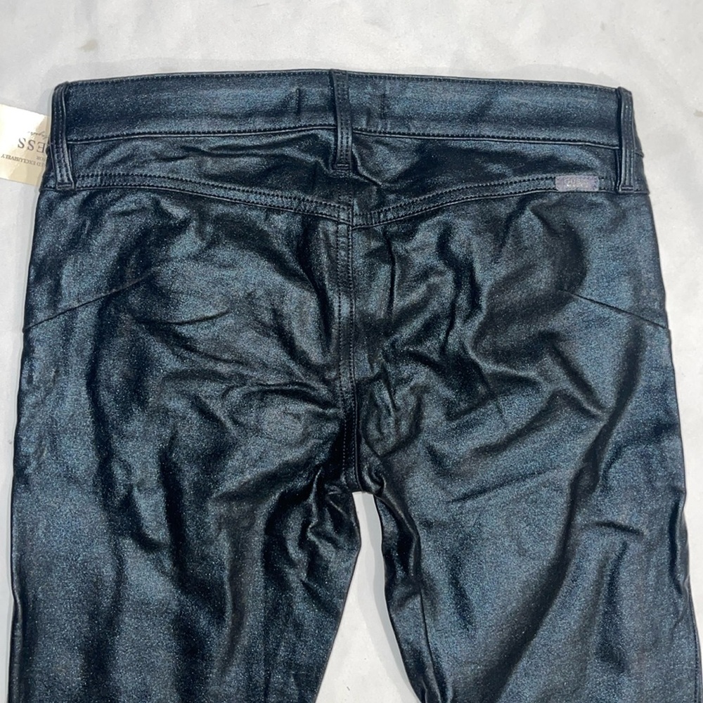 New Guess Jeans Legging Stretch Black Foil 6 28 - Picture 6 of 11
